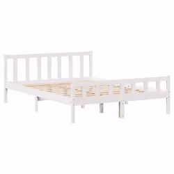 vidaXL Bed Frame with Drawers Bed Wax Solid Wood Pine - white, 160 x 200 cm - Additional view 6