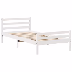 vidaXL Bed Frame with Drawers Home Bed Base Solid Wood Pine - white, 100 x 200 cm - Additional view 6