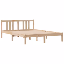 vidaXL Bed Frame with Drawers Home Bed Base 135x190 cm Double Solid Wood Pine - natural, 135 x 190 cm - Additional view 6