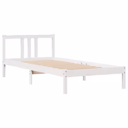 vidaXL Bed Frame with Drawers Home Bed Base 135x190 cm Double Solid Wood Pine - white, 90 x 200 cm - Additional view 6
