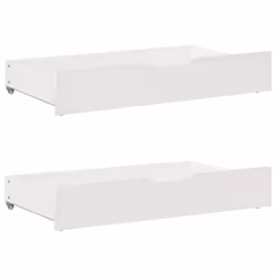 vidaXL Bed Frame with Drawers Home Bed Base 135x190 cm Double Solid Wood Pine - white, 90 x 200 cm - Additional view 7