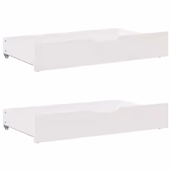 vidaXL Bed Frame with Drawers Home Bed Base 135x190 cm Double Solid Wood Pine - white, 200 x 200 cm - Additional view 7