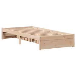 vidaXL Bed Frame with Drawers Bed Base 150x200 cm King Size Solid Wood Pine - natural, 75 x 190 cm - Additional view 5