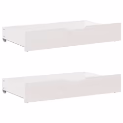 vidaXL Bed Frame with Drawers Bed Base 150x200 cm King Size Solid Wood Pine - white, 75 x 190 cm - Additional view 7