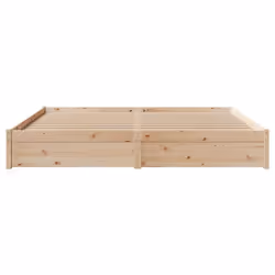 vidaXL Bed Frame with Drawers Bed Base 150x200 cm King Size Solid Wood Pine - natural, 180 x 200 cm
