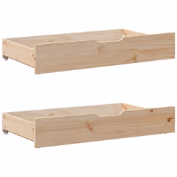 vidaXL Bed Frame with Drawers Home Bedroom Bed Base Bedstead Solid Wood Pine - natural, 90 x 190 cm - Additional view 5