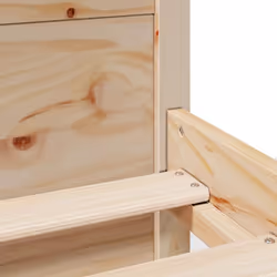 vidaXL Bed Frame with Drawers Home Bedroom Bed Base Bedstead Solid Wood Pine - natural, 135 x 190 cm - Additional view 9