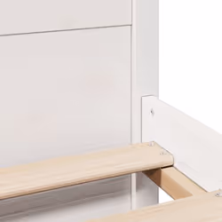 vidaXL Bed Frame with Drawers Home Bedroom Bed Base Bedstead Solid Wood Pine - white, 150 x 200 cm - Additional view 9