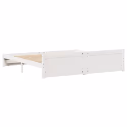 vidaXL Bed Frame with Drawers Home Bedroom Bed Base Bedstead Solid Wood Pine - white, 180 x 200 cm - Additional view 7