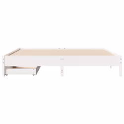 vidaXL Bed Frame Home Bed Base White 180x200 cm Super King Solid Wood Pine