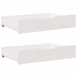 vidaXL Bed Frame Bed Base Mattress Foundation White 120x200 cm Solid Wood Pine - 100 x 200 cm - Additional view 5