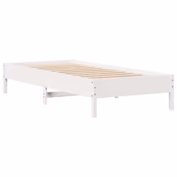 vidaXL Bed Frame Home Bed Base Bedstead White 90x190 cm Single Solid Wood Pine - Additional view 4