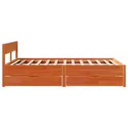 vidaXL Bed Frame with Headboard Wax Solid Wood Pine - wax brown, 150 x 200 cm - Additional view 6