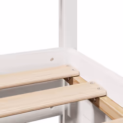 vidaXL Bed Frame with Headboard Wax Solid Wood Pine - white, 120 x 200 cm - Additional view 9
