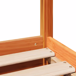 vidaXL Bed Frame with Headboard Wax Solid Wood Pine - wax brown, 100 x 200 cm - Additional view 9
