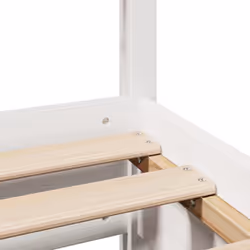 vidaXL Bed Frame with Headboard Wax Solid Wood Pine - white, 90 x 200 cm - Additional view 9