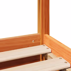 vidaXL Bed Frame with Headboard Wax Solid Wood Pine - wax brown, 120 x 190 cm - Additional view 9