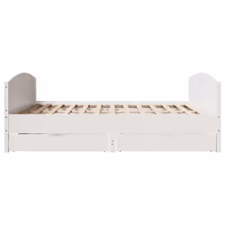 vidaXL Bed Frame with Headboard Bed Base Bedstead Solid Wood Pine - white, 180 x 200 cm - Additional view 6