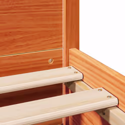 vidaXL Bed Frame with Headboard Bed Base Bedstead Solid Wood Pine - wax brown, 140 x 200 cm - Additional view 9