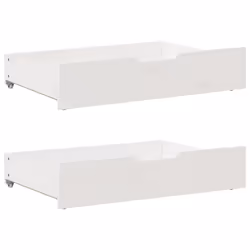 vidaXL Bed Frame with Headboard Bed Base Bedstead Solid Wood Pine - white, 120 x 200 cm - Additional view 5