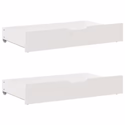 vidaXL Bed Frame with Headboard Bed Base Solid Wood Pine - white, 100 x 200 cm - Additional view 5