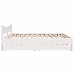 vidaXL Bed Frame with Drawers Bed Base Solid Wood Pine - white, 180 x 200 cm - Additional view 6