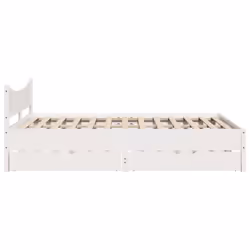 vidaXL Bed Frame with Drawers Bed Base Solid Wood Pine - white, 160 x 200 cm - Additional view 6