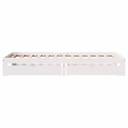 vidaXL Bed Frame with Drawers Bed Wax Solid Wood Pine - white, 75 x 190 cm - Additional view 6