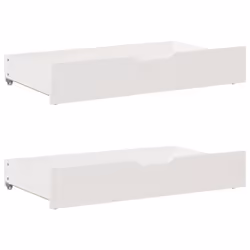 vidaXL Bed Frame with Drawers Bed Wax Solid Wood Pine - white, 100 x 200 cm - Additional view 5