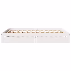 vidaXL Bed Frame with Drawers Bed Wax Solid Wood Pine - white, 140 x 200 cm - Additional view 6