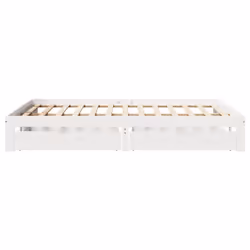 vidaXL Bed Frame with Drawers Bed Wax Solid Wood Pine - white, 160 x 200 cm - Additional view 6