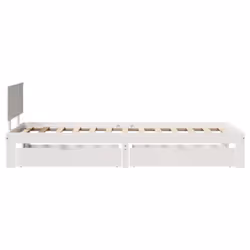 vidaXL Bed Frame with Drawers Bed Base Solid Wood Pine - white, 90 x 200 cm - Additional view 4