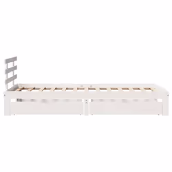 vidaXL Bed Frame with Drawers Bed Base Solid Wood Pine - white, 75 x 190 cm - Additional view 4
