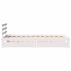 vidaXL Bed Frame with Drawers Bed Base Solid Wood Pine - white, 100 x 200 cm - Additional view 4