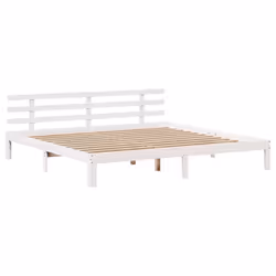 vidaXL Bed Frame with Drawers Bed Base Solid Wood Pine - white, 180 x 200 cm - Additional view 6