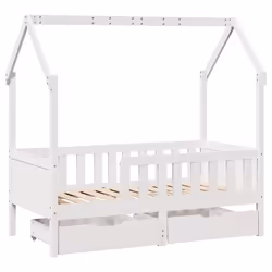 vidaXL Kids Bed Frame with Drawers without Mattress 80x160 cm Solid Wood - Additional view 2