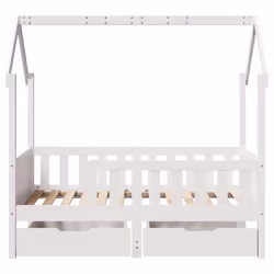 vidaXL Kids Bed Frame with Drawers without Mattress 80x160 cm Solid Wood - Additional view 3