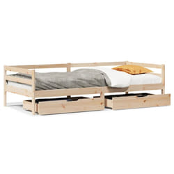 vidaXL Daybed with Drawers Sofa Bed Guest Bed Couch 90x200 cm Solid Wood Pine