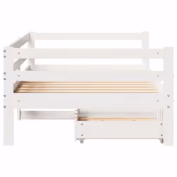 vidaXL Daybed with Drawers Sofa Bed Guest Bed White 90x200 cm Solid Wood Pine - Additional view 6