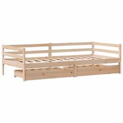 vidaXL Daybed with Drawers Sofa Bed Sleeper Bed 80x200 cm Solid Wood Pine
