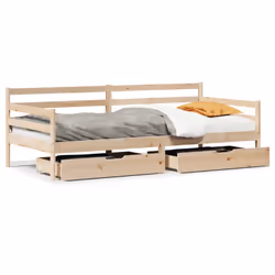 vidaXL Daybed with Drawers Sofa Bed Guest Bed Couch 90x200 cm Solid Wood Pine