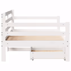vidaXL Daybed with Drawers Sofa Bed Guest Bed White 90x200 cm Solid Wood Pine - Additional view 6