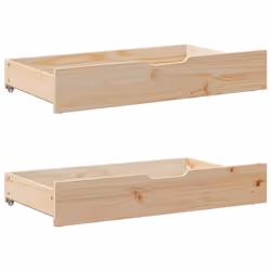 vidaXL Daybed with Drawers Sofa Bed Sleeper Bed Guest Bed Solid Wood Pine - natural, 90 x 190 cm - Additional view 5