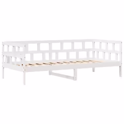 vidaXL Daybed with Drawers Sofa Bed Sleeper Bed 80x200 cm Solid Wood Pine - white, 90 x 190 cm - Additional view 4