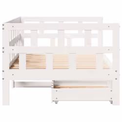 vidaXL Daybed with Drawers Sofa Bed Sleeper Bed 80x200 cm Solid Wood Pine - white, 90 x 190 cm - Additional view 6