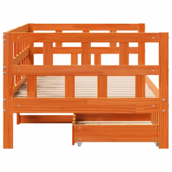 vidaXL Daybed with Drawers Sofa Bed Couch Wax Brown 80x200 cm Solid Wood Pine - Additional view 6