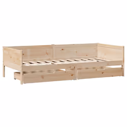 vidaXL Daybed with Drawers Sofa Bed Guest Bed Couch 80x200 cm Solid Wood Pine