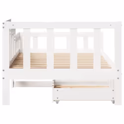 vidaXL Daybed with Drawers Sofa Bed Guest Bed White 80x200 cm Solid Wood Pine - Additional view 6