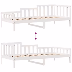 vidaXL Daybed with Drawers Sofa Bed Guest Bed White 80x200 cm Solid Wood Pine - Additional view 8