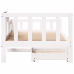 vidaXL Daybed with Drawers Sofa Bed Guest Bed White 90x200 cm Solid Wood Pine - Additional view 6